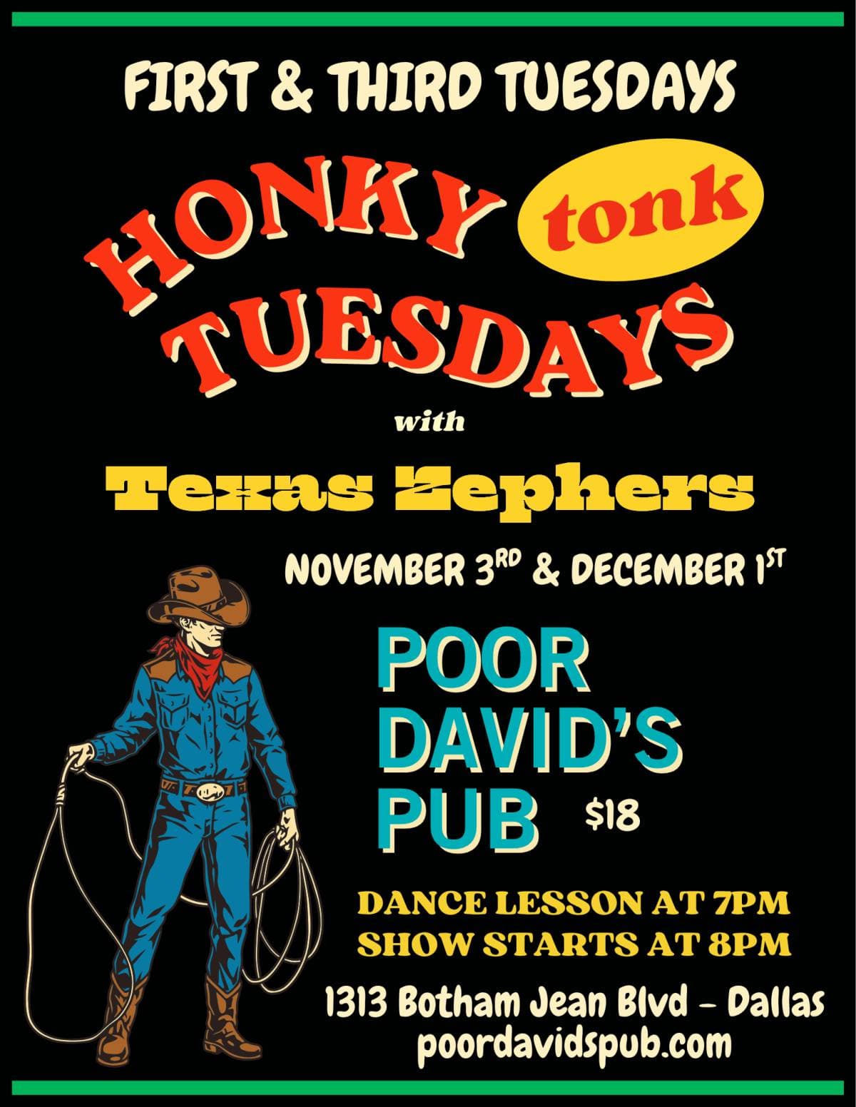 Honky Tonk Tuesday with Texas Zephers
