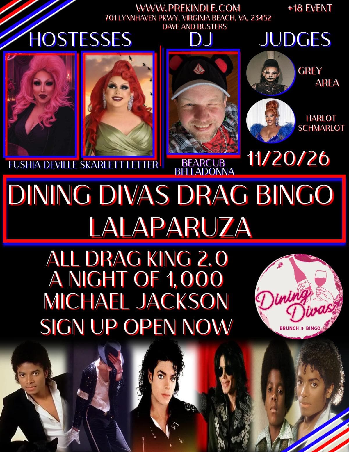 DINING DIVAS (ALL KING) LALAPARUZA NIGHT OF MICHAEL JACKSON