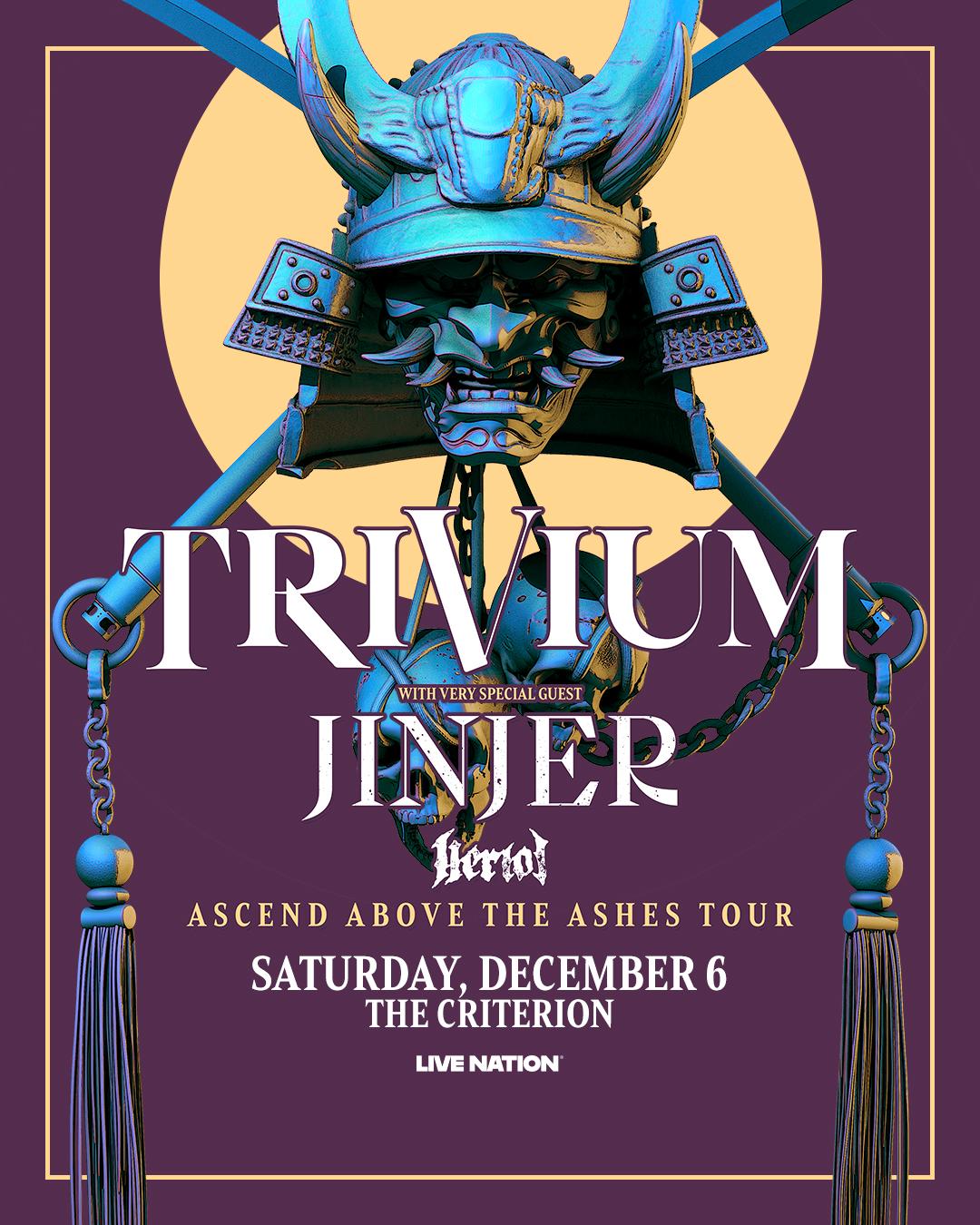 Trivium: Ascend Above The Ashes Tour with Jinjer and Heriot