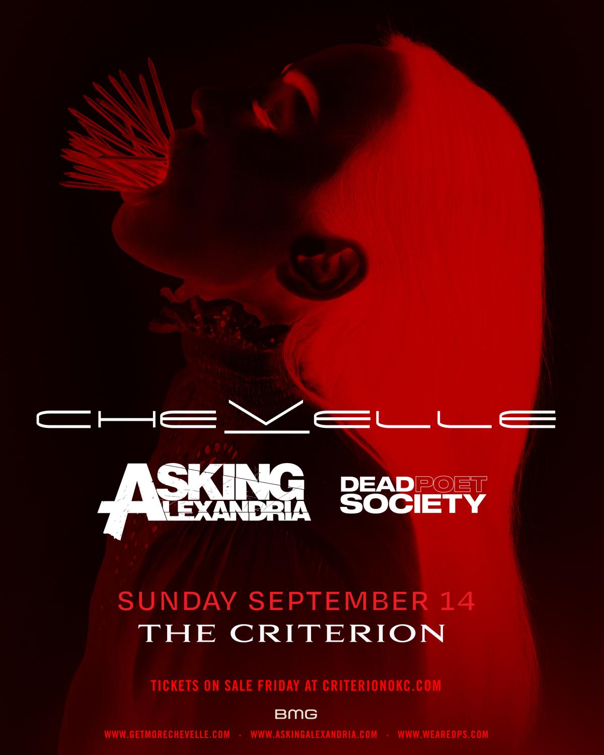 Chevelle with special guests Asking Alexandria and Dead Poet Society
