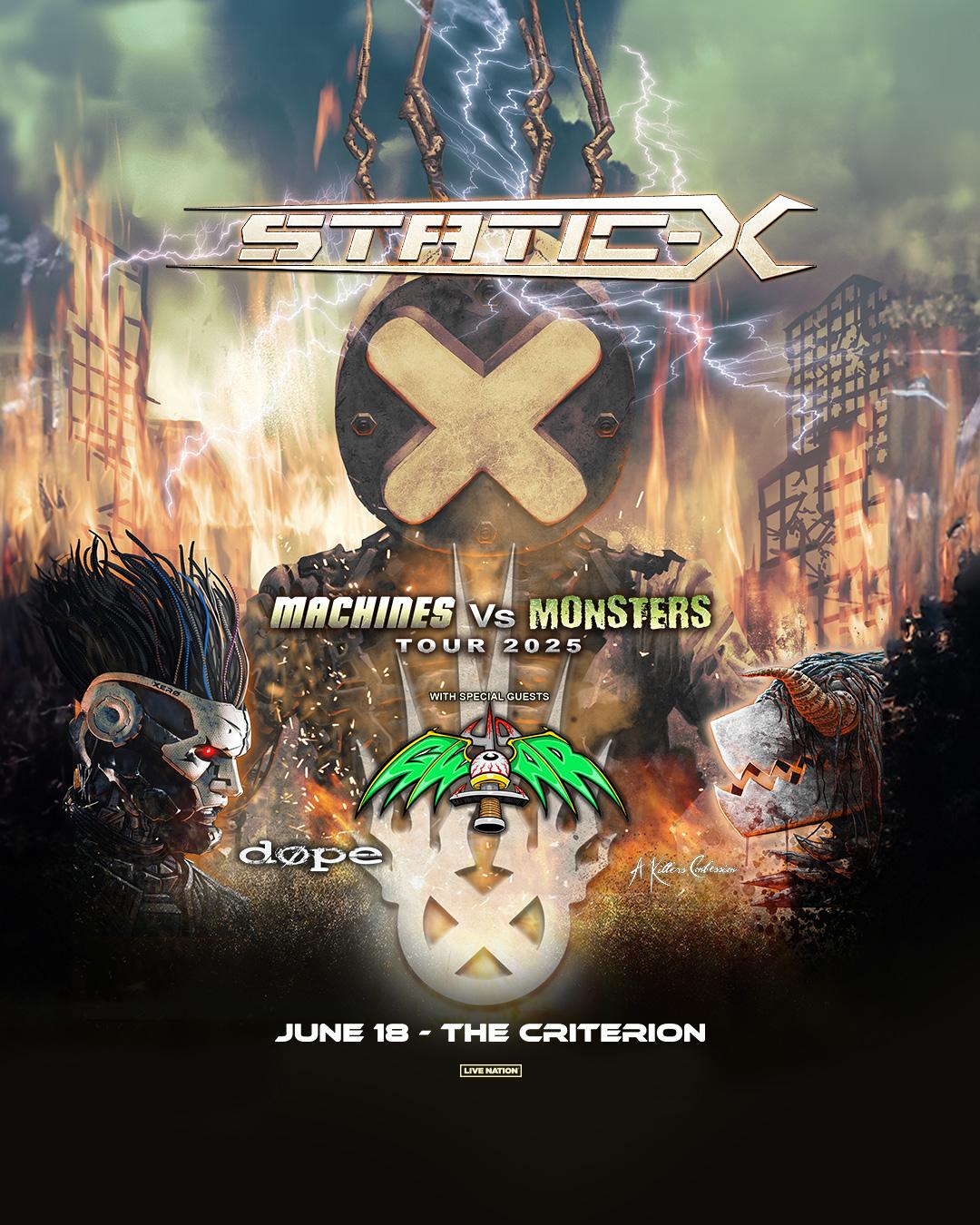 Static-X – Machines VS Monsters Tour 2025 with Gwar & Dope