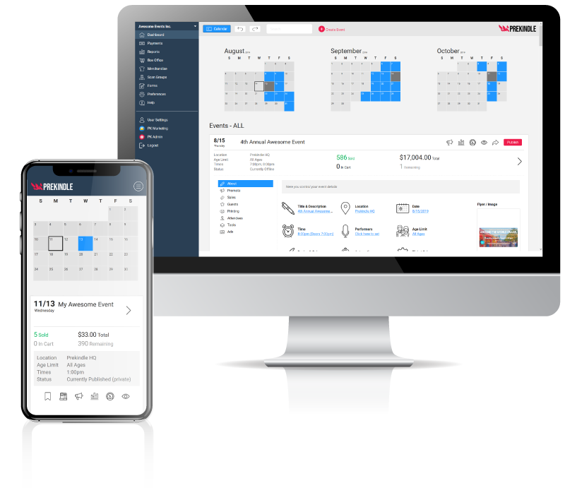 Prekindle dashboard on multiple devices